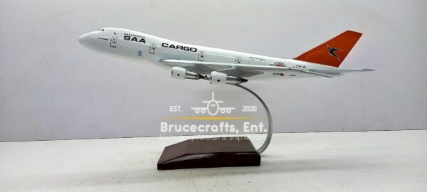 Model of B747-200 South African Airways Cargo with detailed craftsmanship.